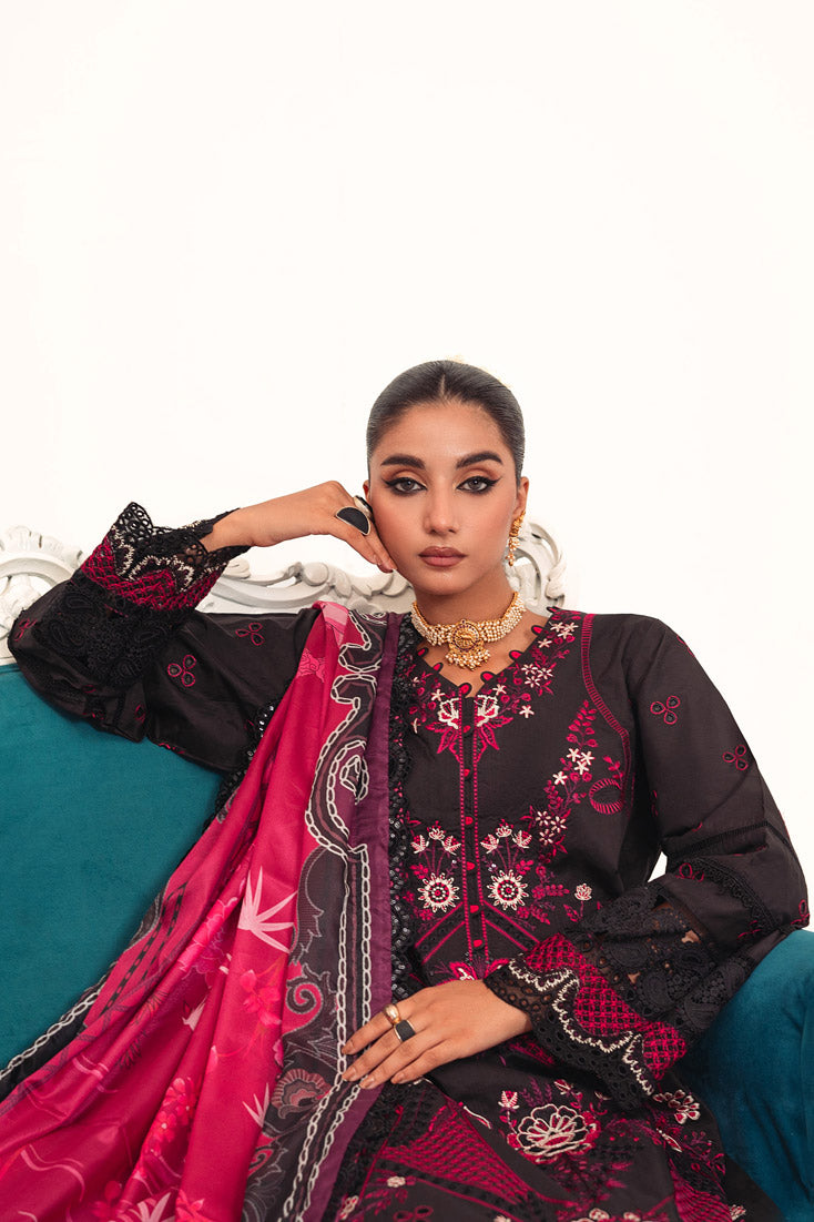 Marjjan | Aangan Embroidered Viscose |  PEV-19 B (MEHROON)