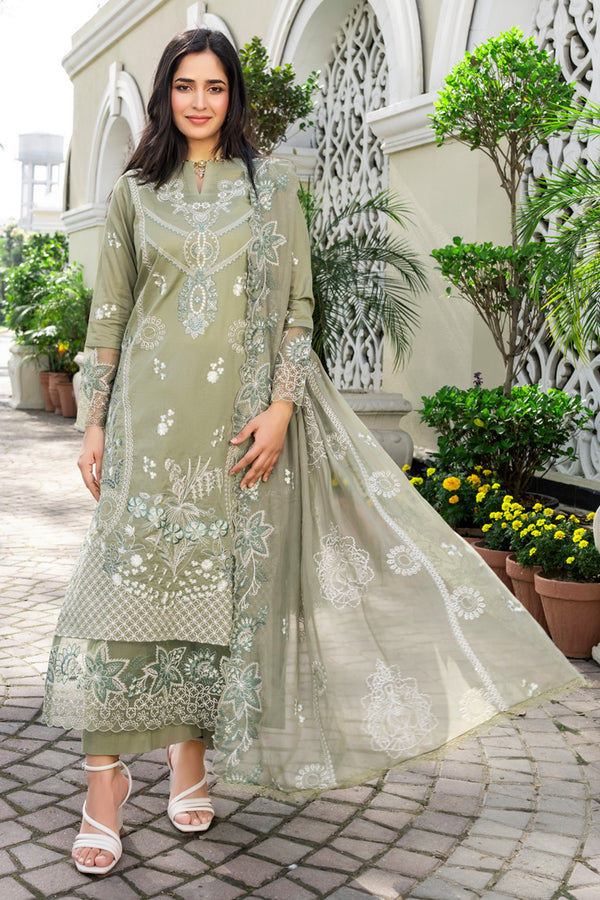 sachin and babi light blue dress 3-Pc Unstitched Printed Embroidered Lawn Suit Crb23-20